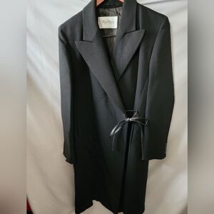 Max Mara Black Wool Coat Size 6